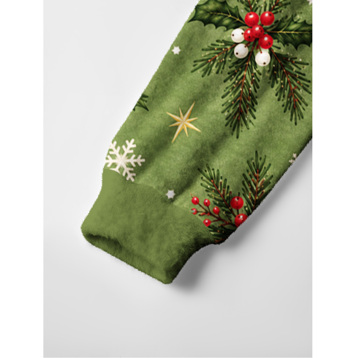 Mischievous Christmas Cat Fuzzy Crewneck Sweater