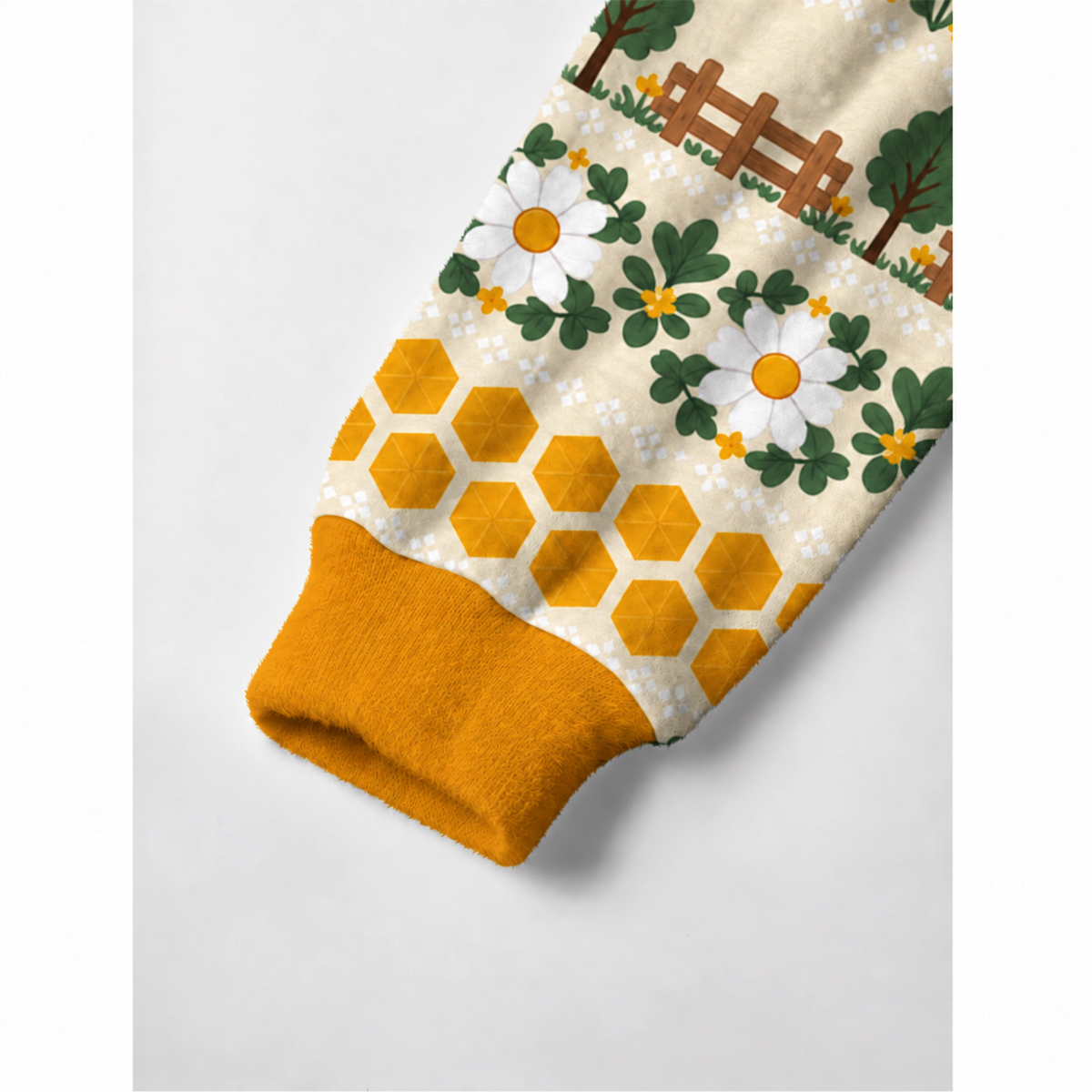 Honeybee Meadow Print Cardigan Sweaters