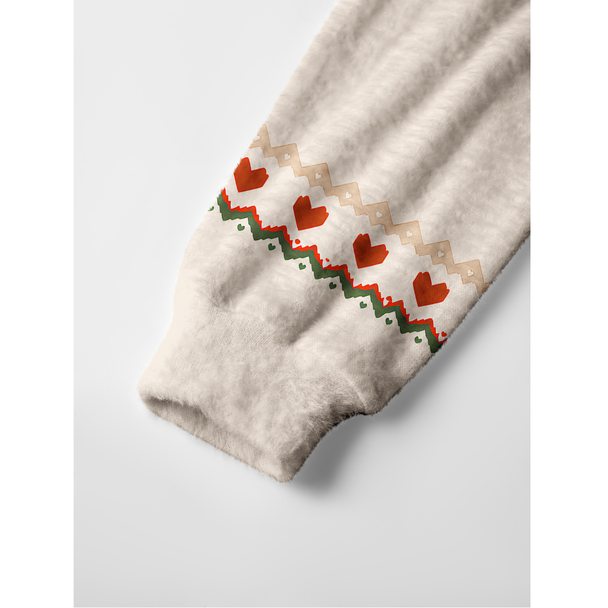 Woodland Fox & Snowflake Fuzzy Crewneck Sweater