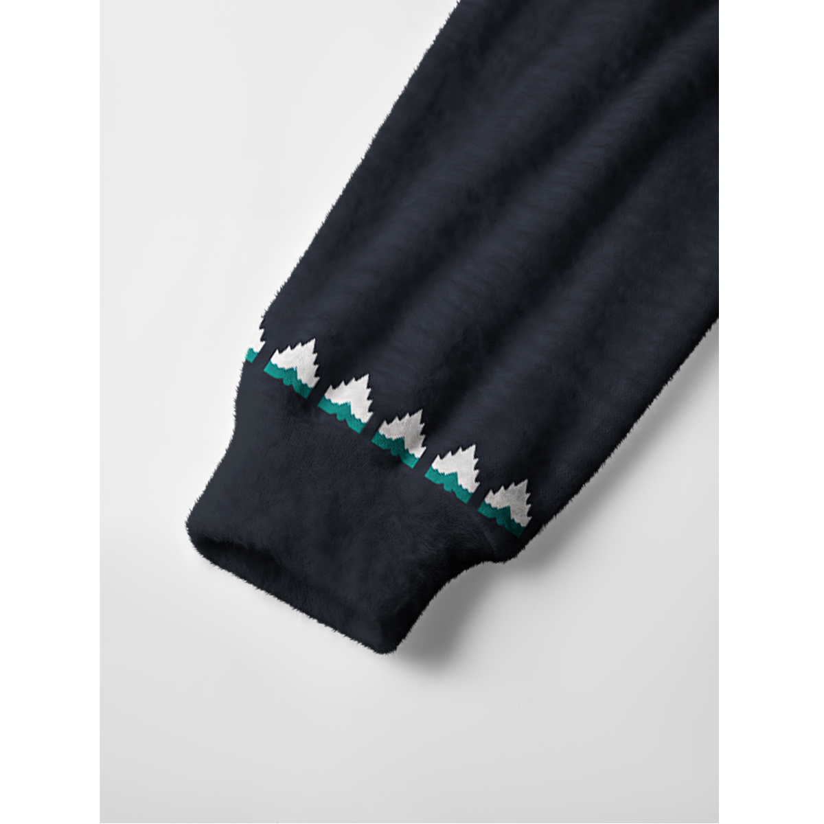 Colorful Nordic-Inspired Yoke Cozy Fuzzy Crewneck Sweater