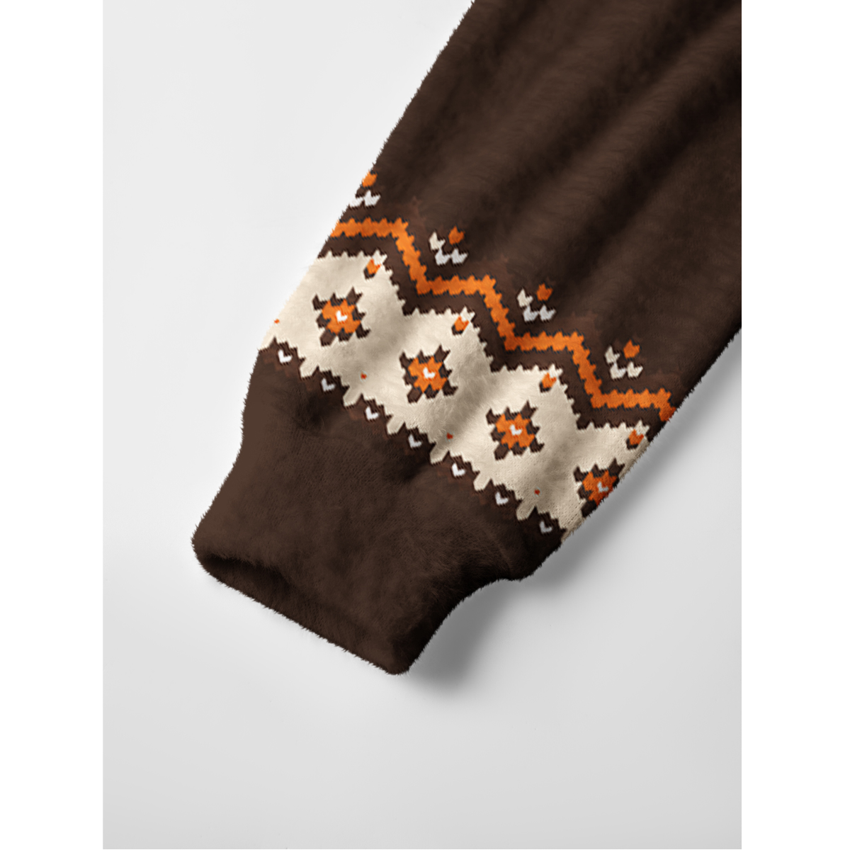 Autumn Pumpkin Woodland Fuzzy Crewneck Sweater