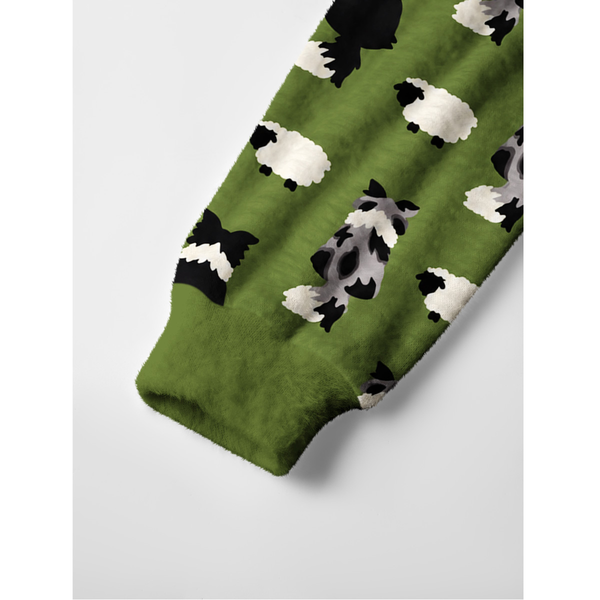 Country Farm Sheepdog Fuzzy Crewneck Sweater