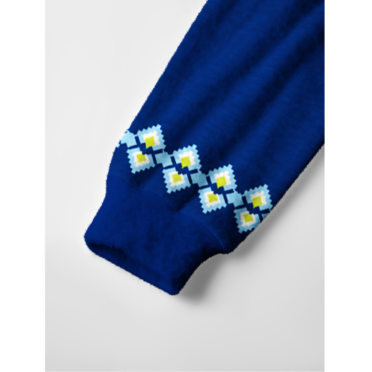 Heritage Meadow Sheep Fair Isle Fuzzy Crewneck Sweater