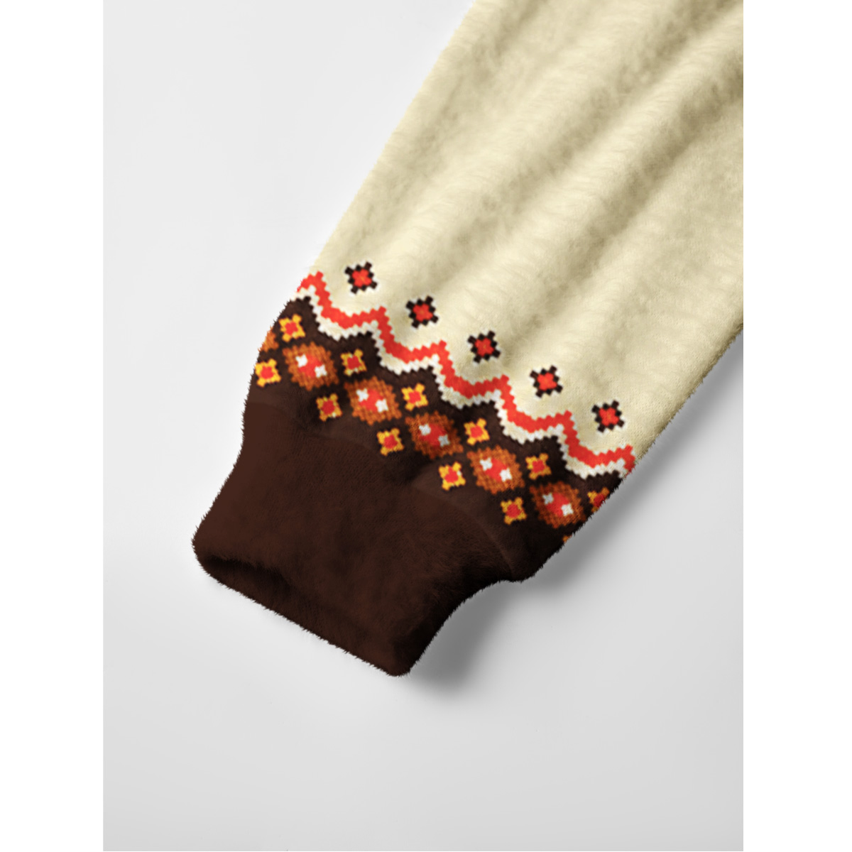 Festive Thanksgiving Turkey Fuzzy Crewneck Sweater