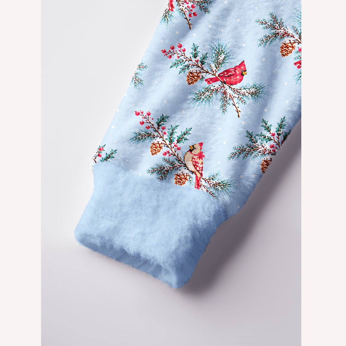 Winter Cardinal Garden Print Cardigan Sweaters