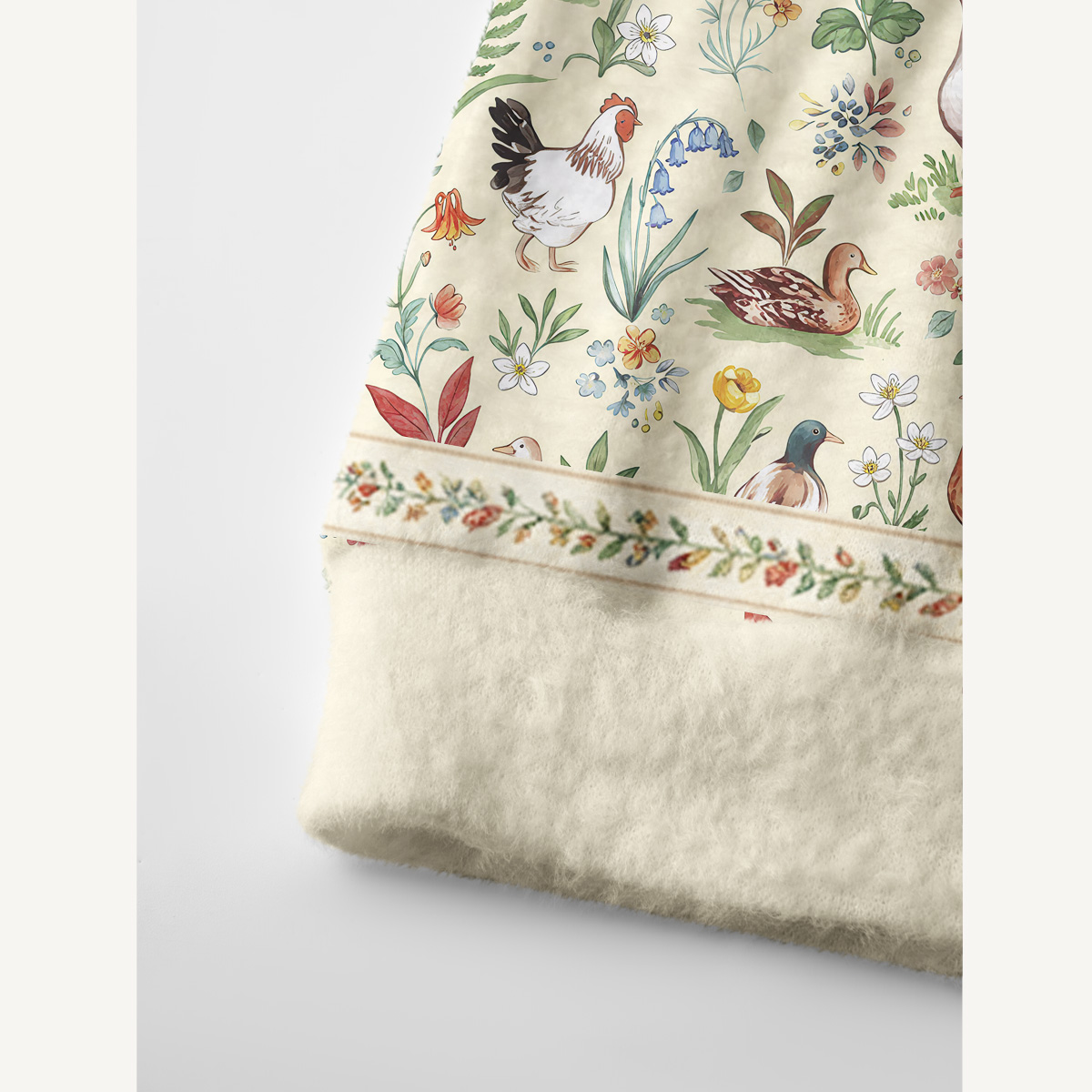Countryside Garden Critter Print Halloween Ugly Cardigan Sweaters