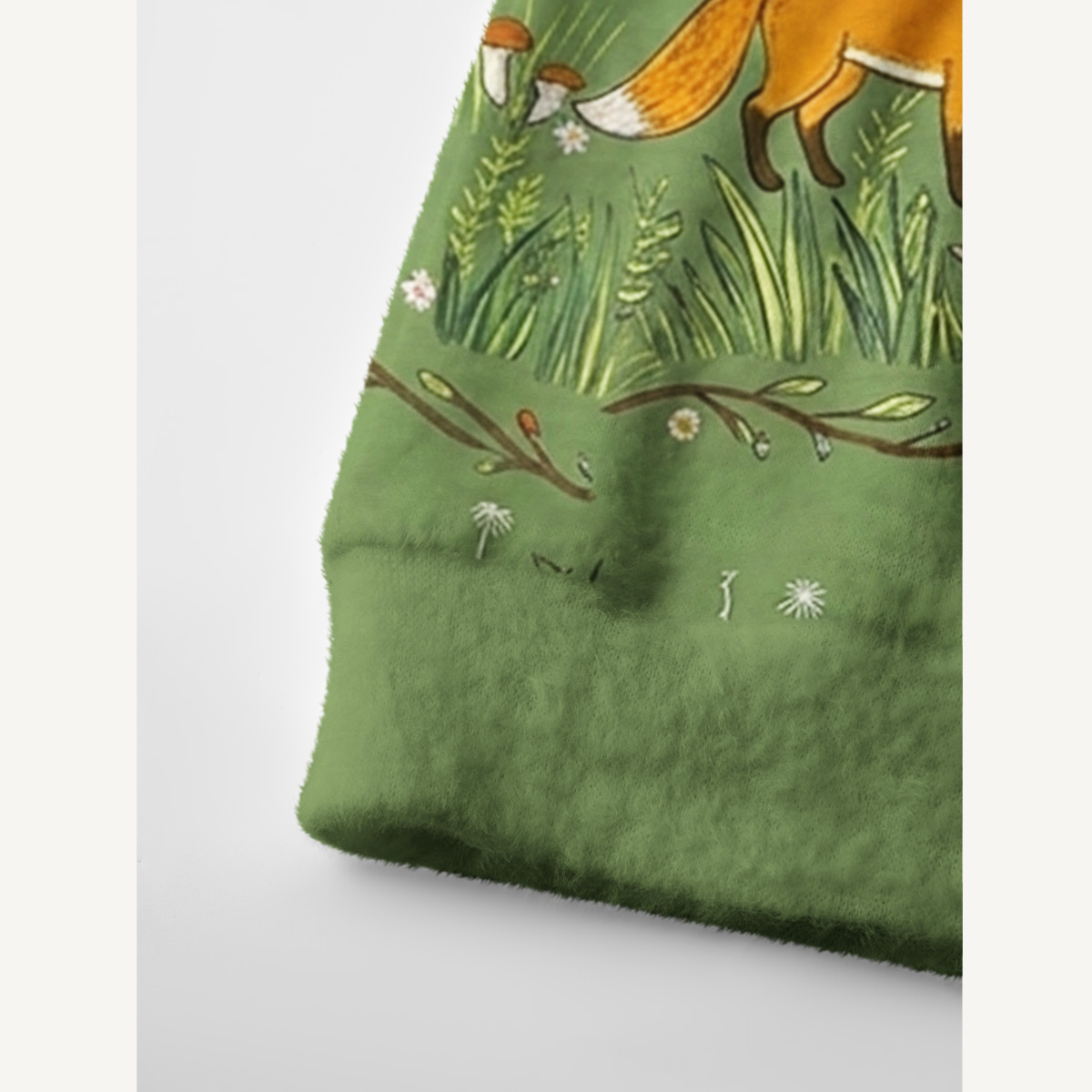 Whimsical Woodland Animals Print Halloween Ugly Cardigan Sweaters