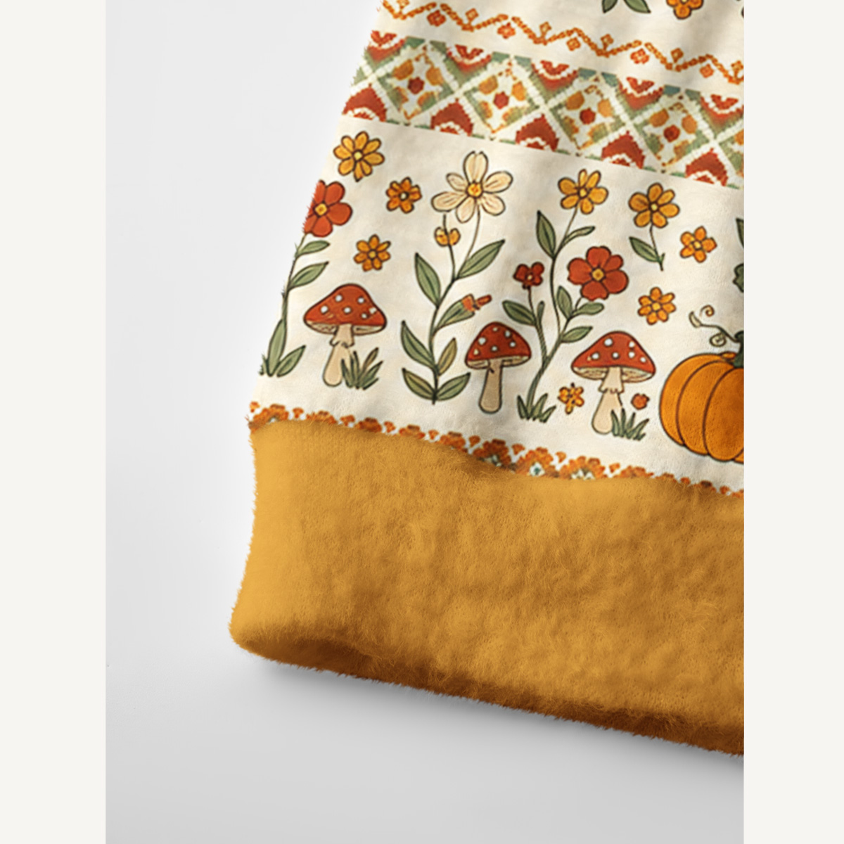 Autumn Fair Isle Pumpkin & Black Cat Print Halloween Ugly Cardigan Sweaters