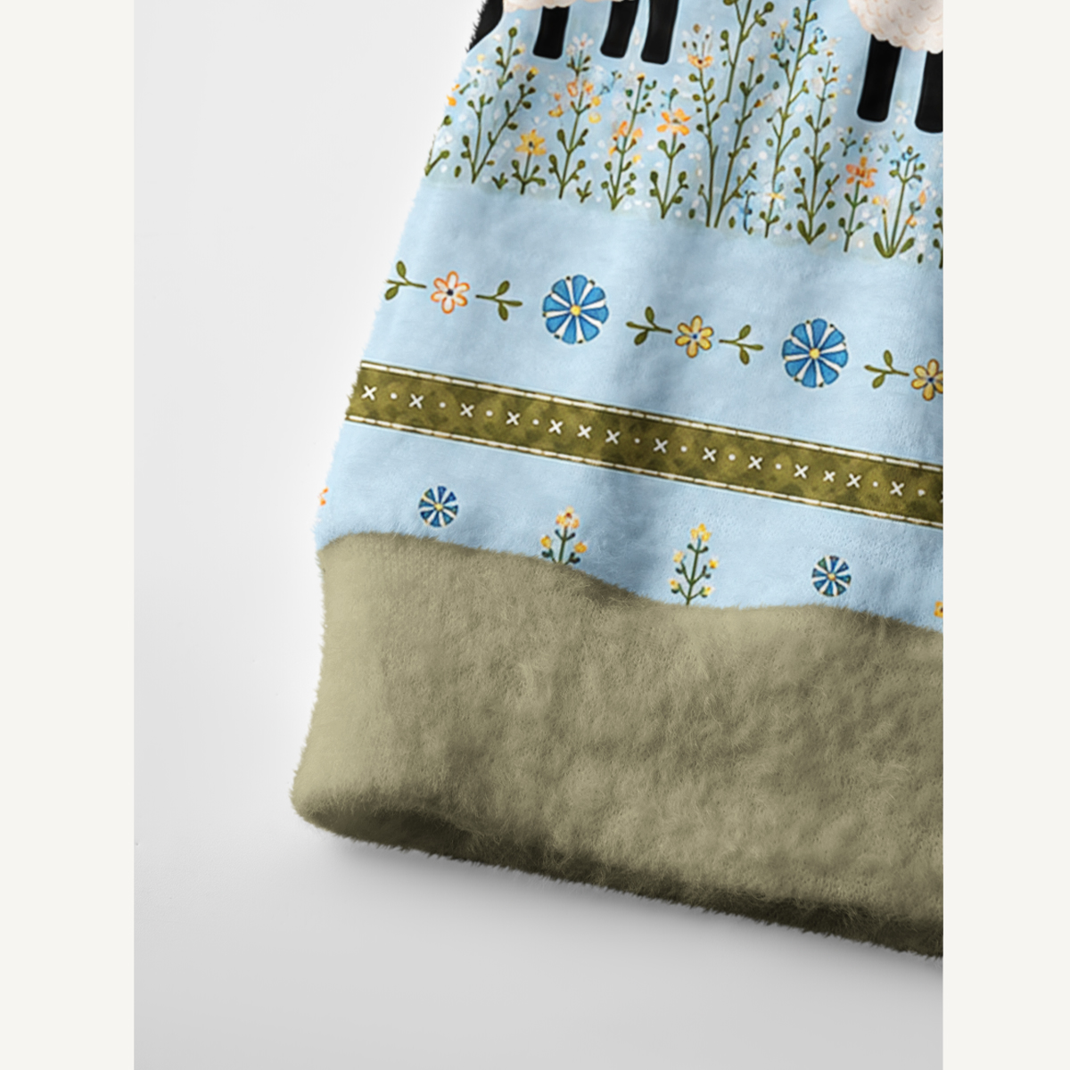 Blue Meadow Sheep Print Halloween Ugly Cardigan Sweaters
