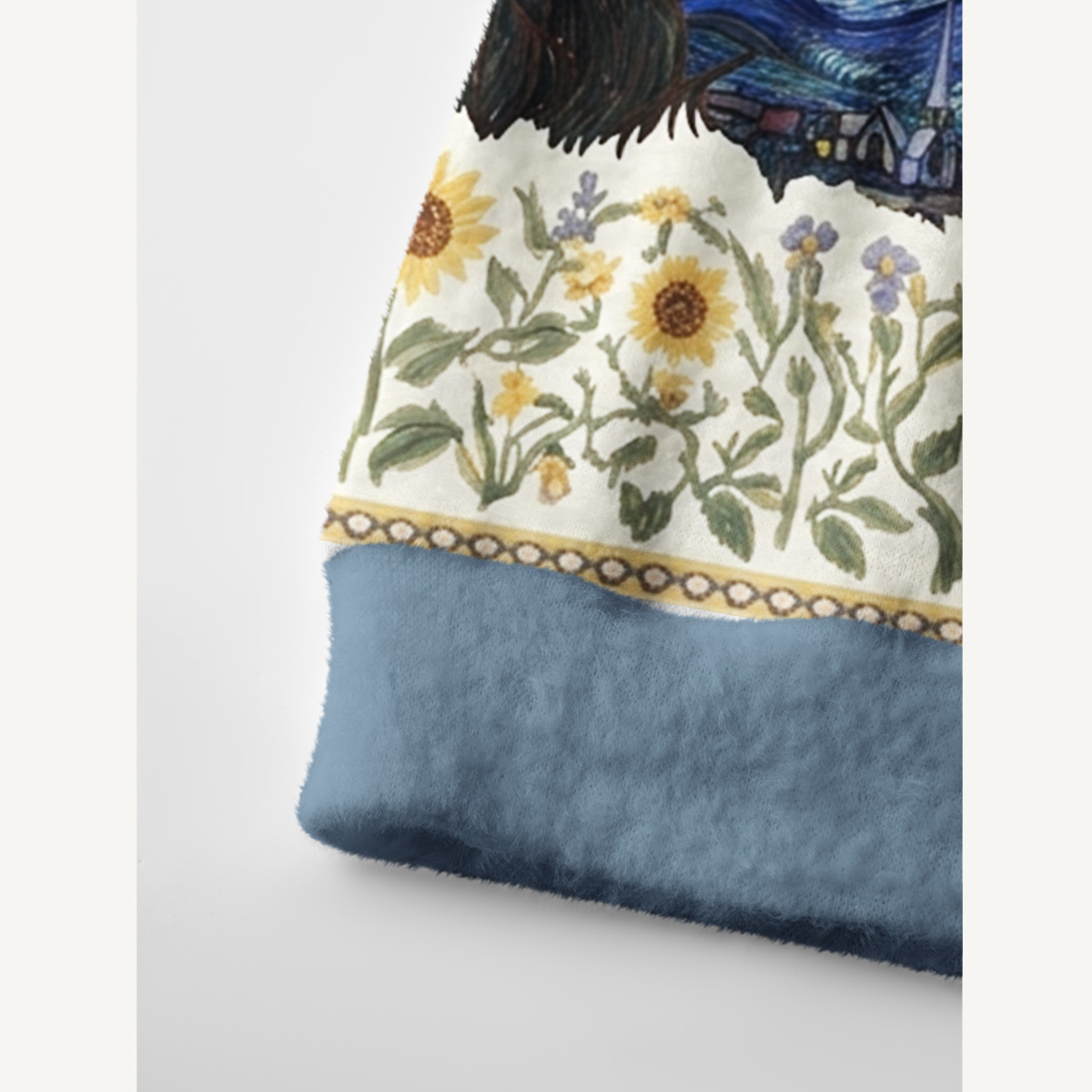 Starry Night Flower Field Print Ugly Cardigan Sweaters