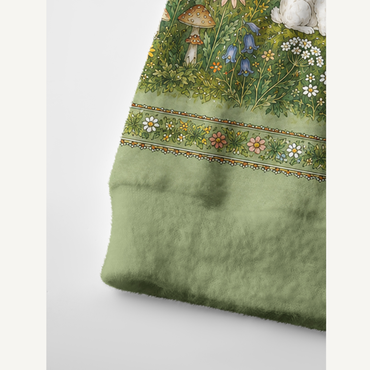 Bunny Meadow Garden Print Ugly Cardigan Sweaters