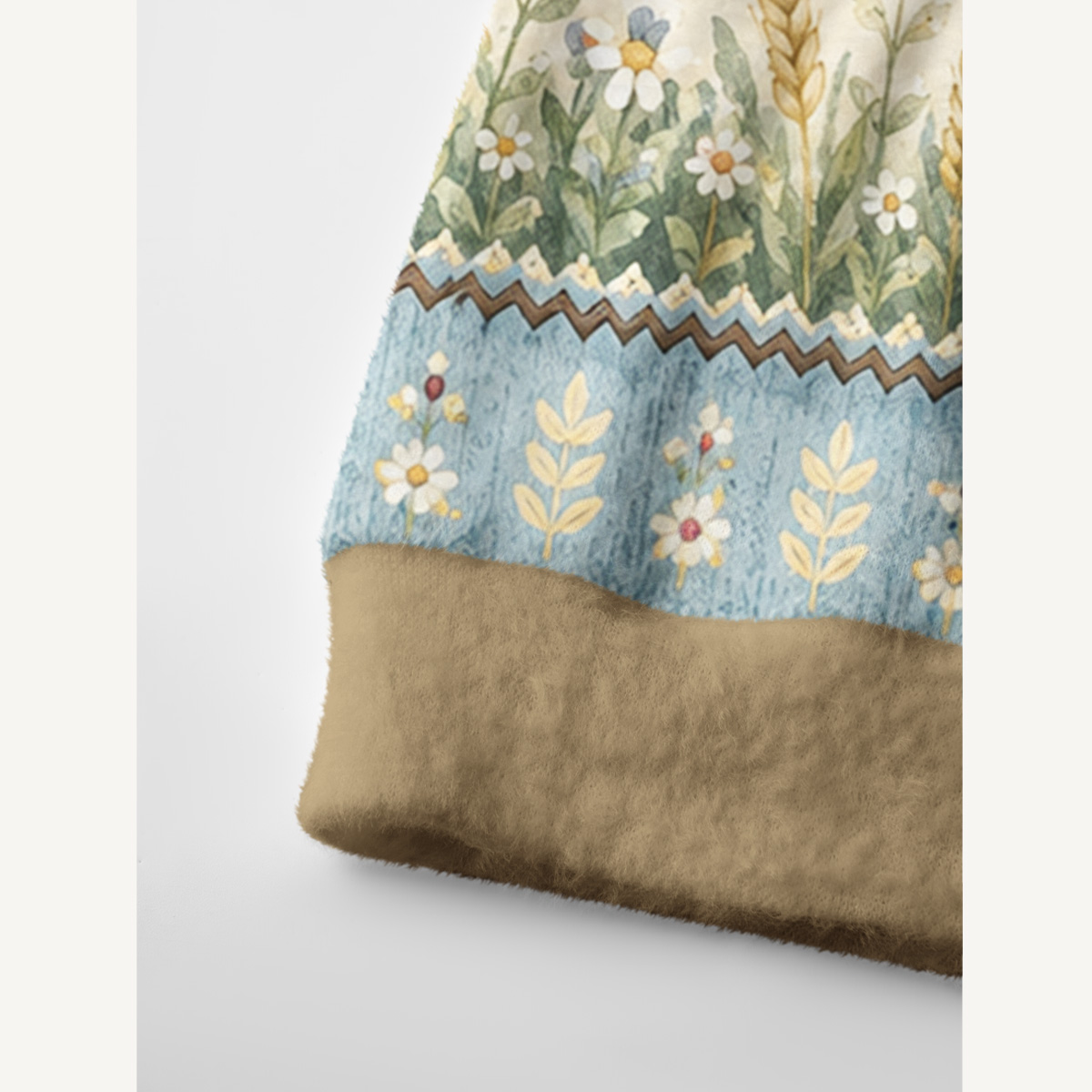Cream Countryside Cow Border Print Halloween Ugly Cardigan Sweaters
