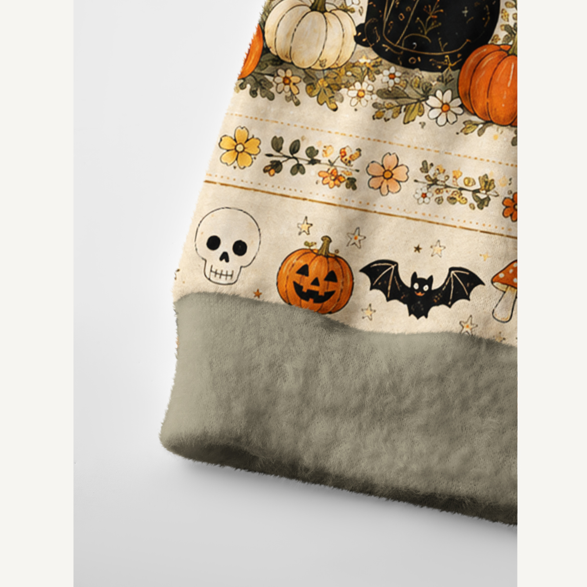 Harvest Ghost Garden Print Ugly Cardigan Sweaters