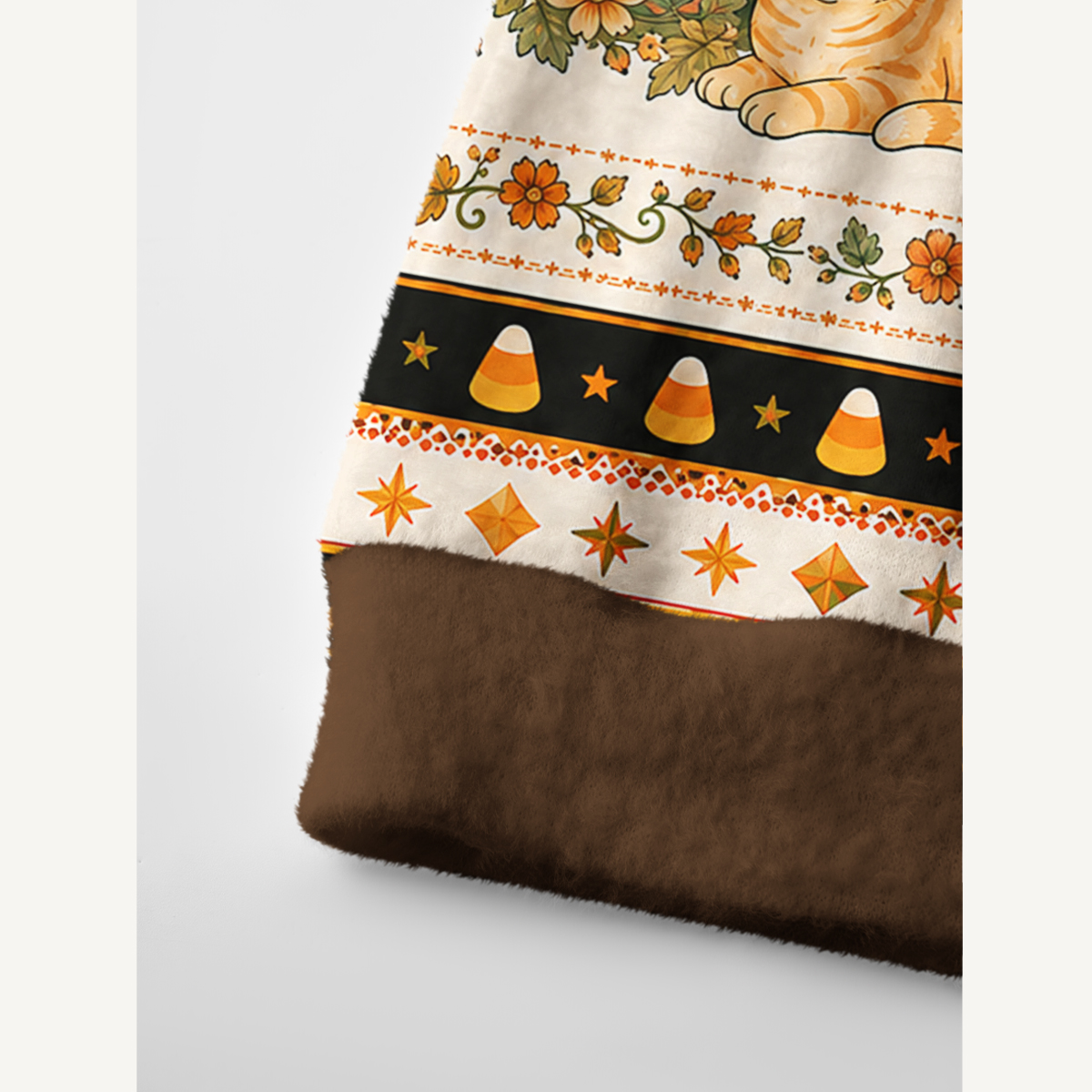 Pumpkin Patch Cats Print Ugly Cardigan Sweaters