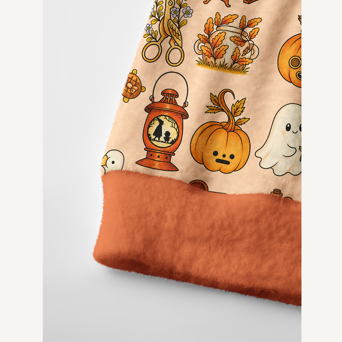 Cozy Halloween Curiosities Print Ugly Cardigan Sweaters
