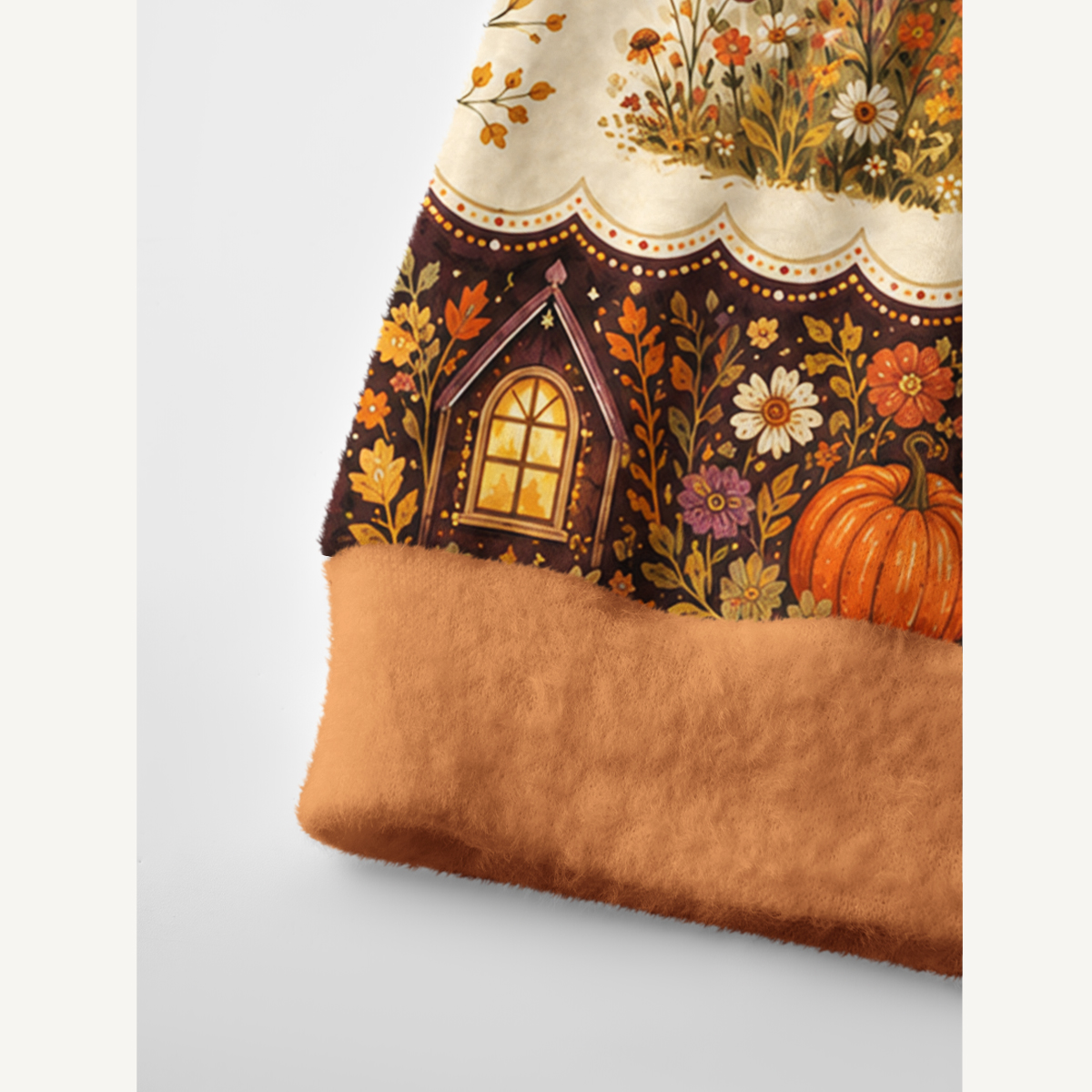 Autumn Cottage Garden Print Ugly Cardigan Sweaters
