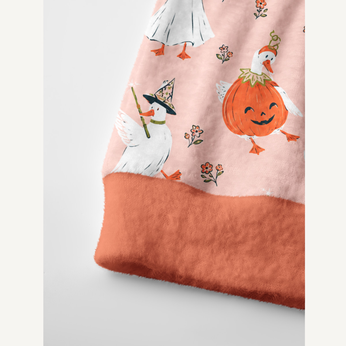 Pumpkin Ghost Parade Cozy Print Ugly Cardigan Sweaters