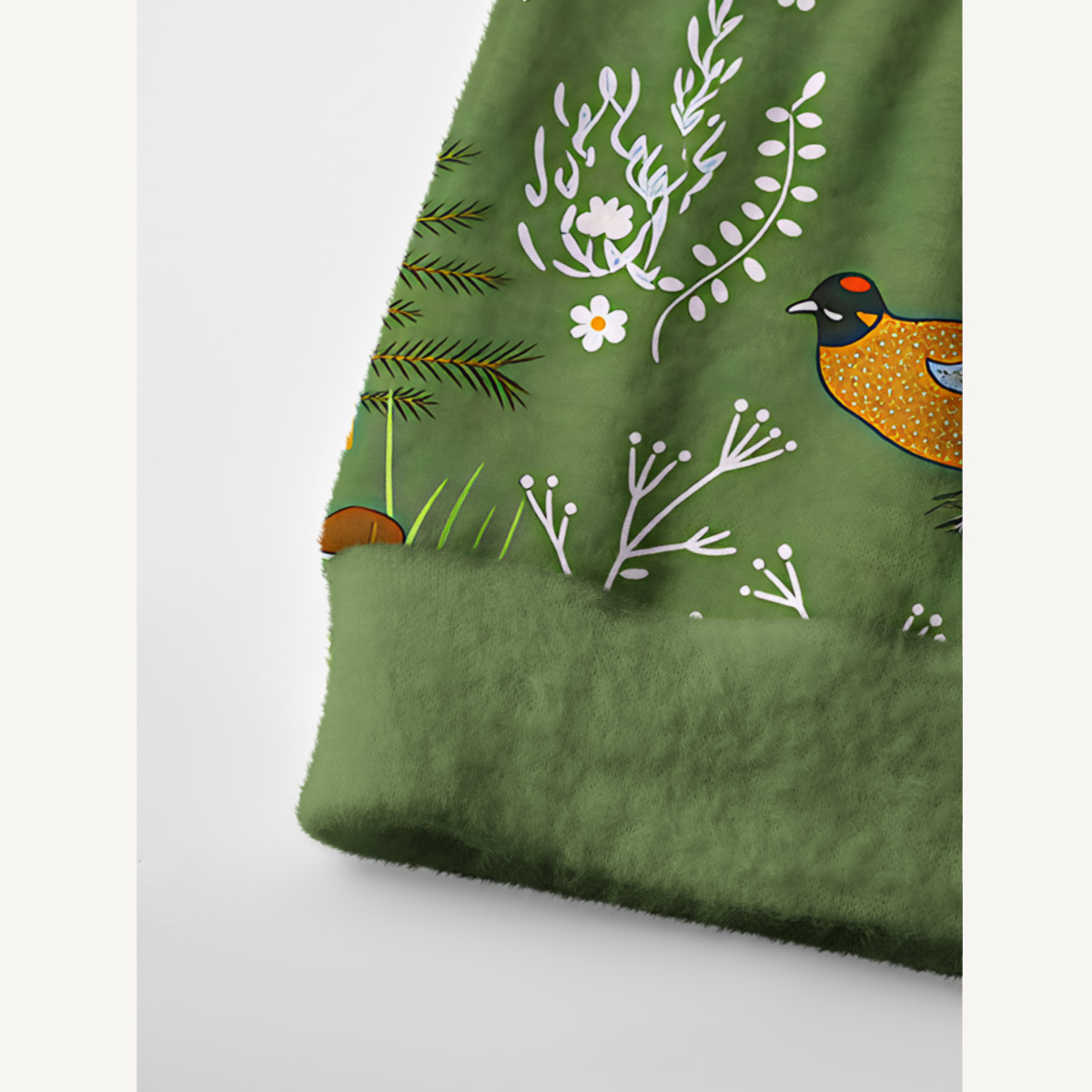 Whimsical Woodland Animal Print Ugly Cardigan Sweaters