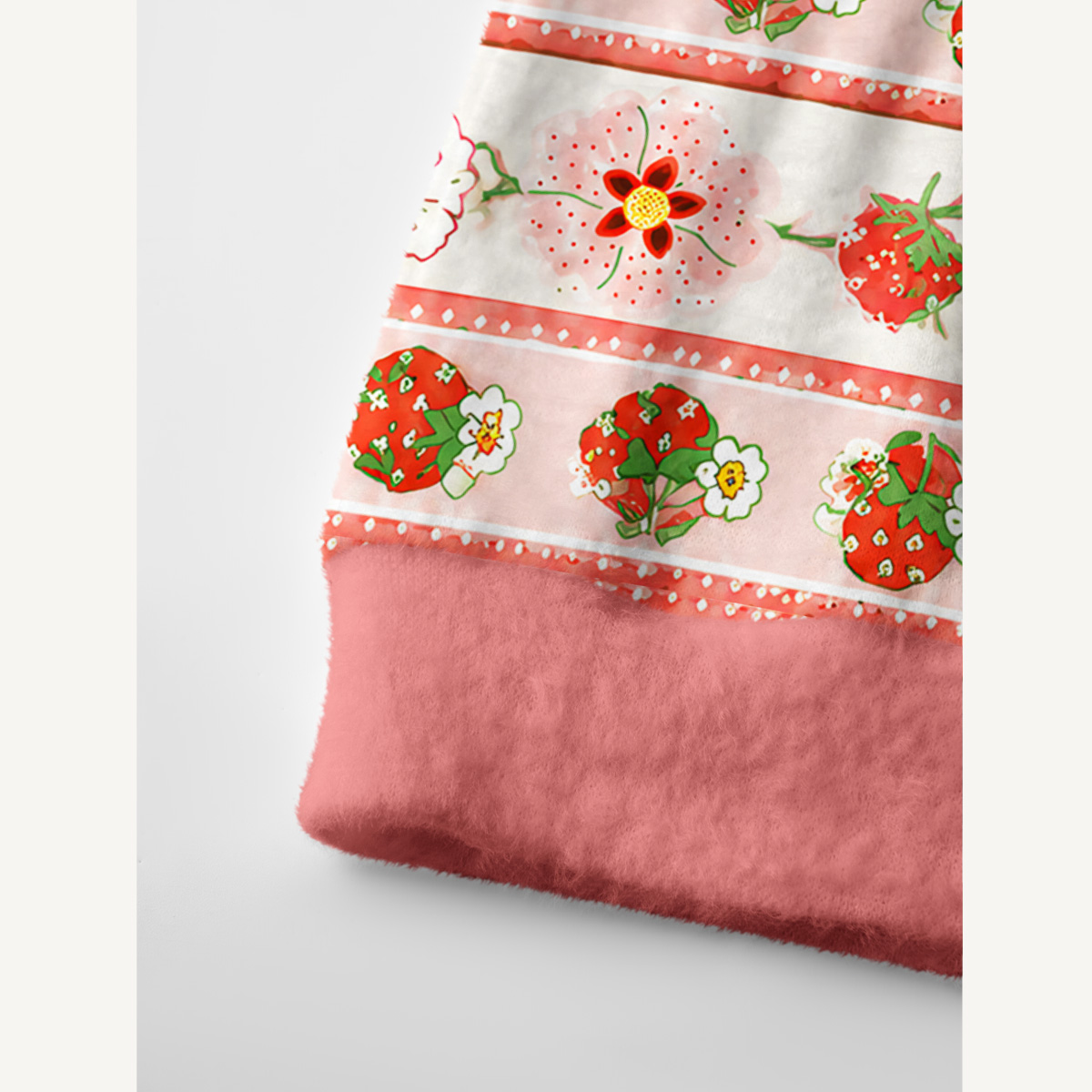 Strawberry Meadow Print Ugly Cardigan Sweaters