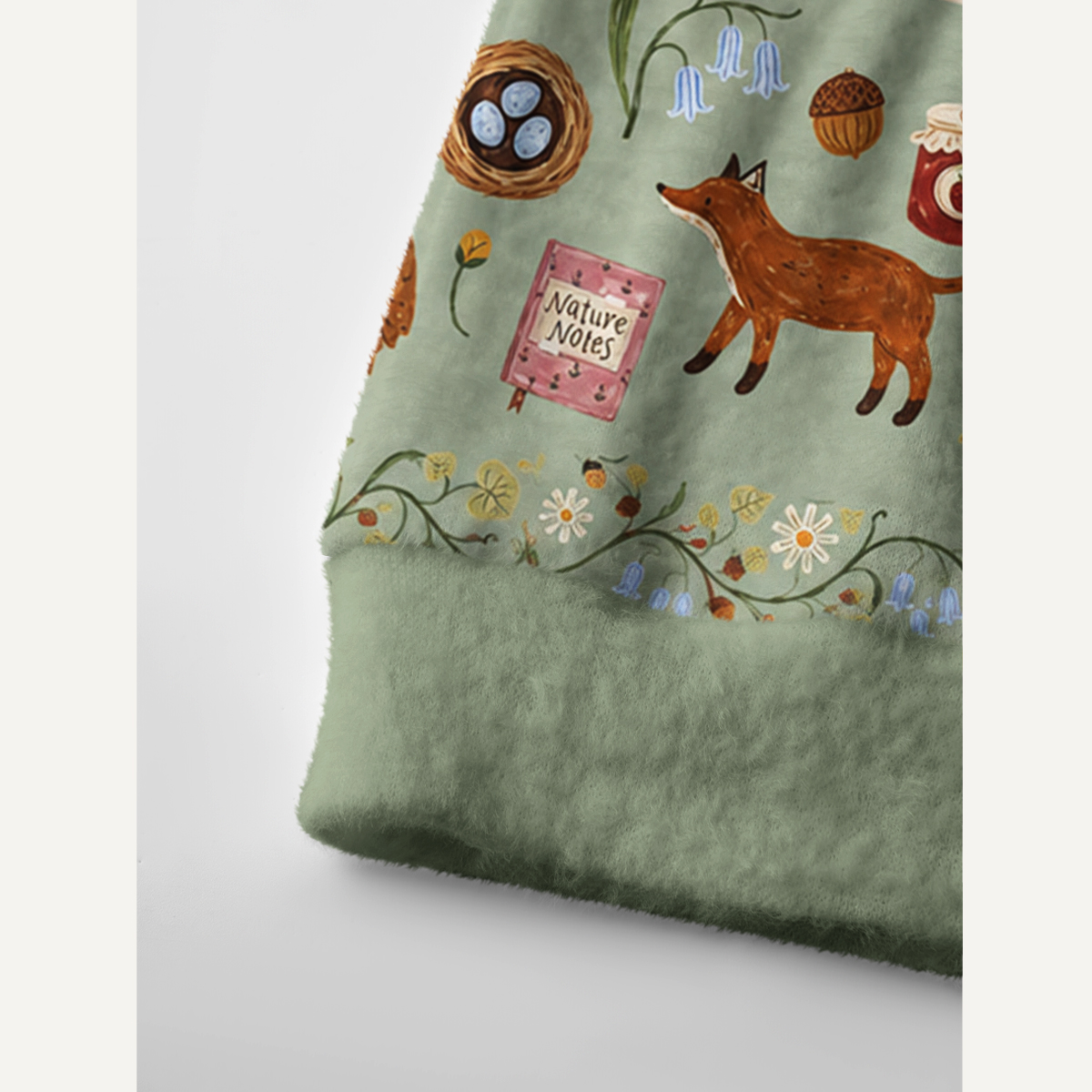 Woodland Nature Notes Print Ugly Cardigan Sweaters