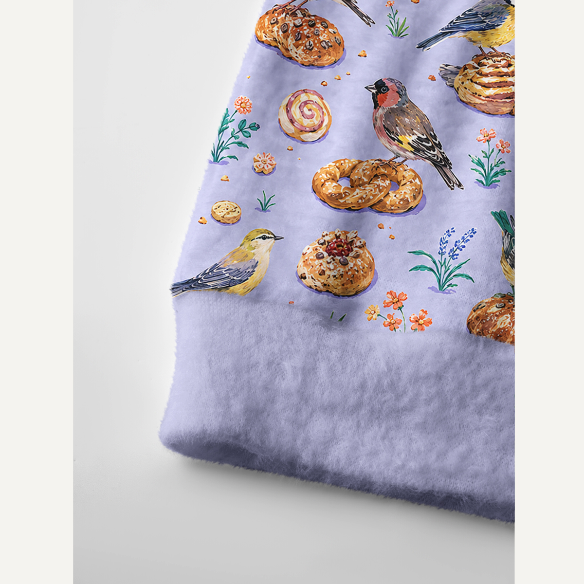 Pigeon Pastry Party Print Ugly Cardigan Sweaters