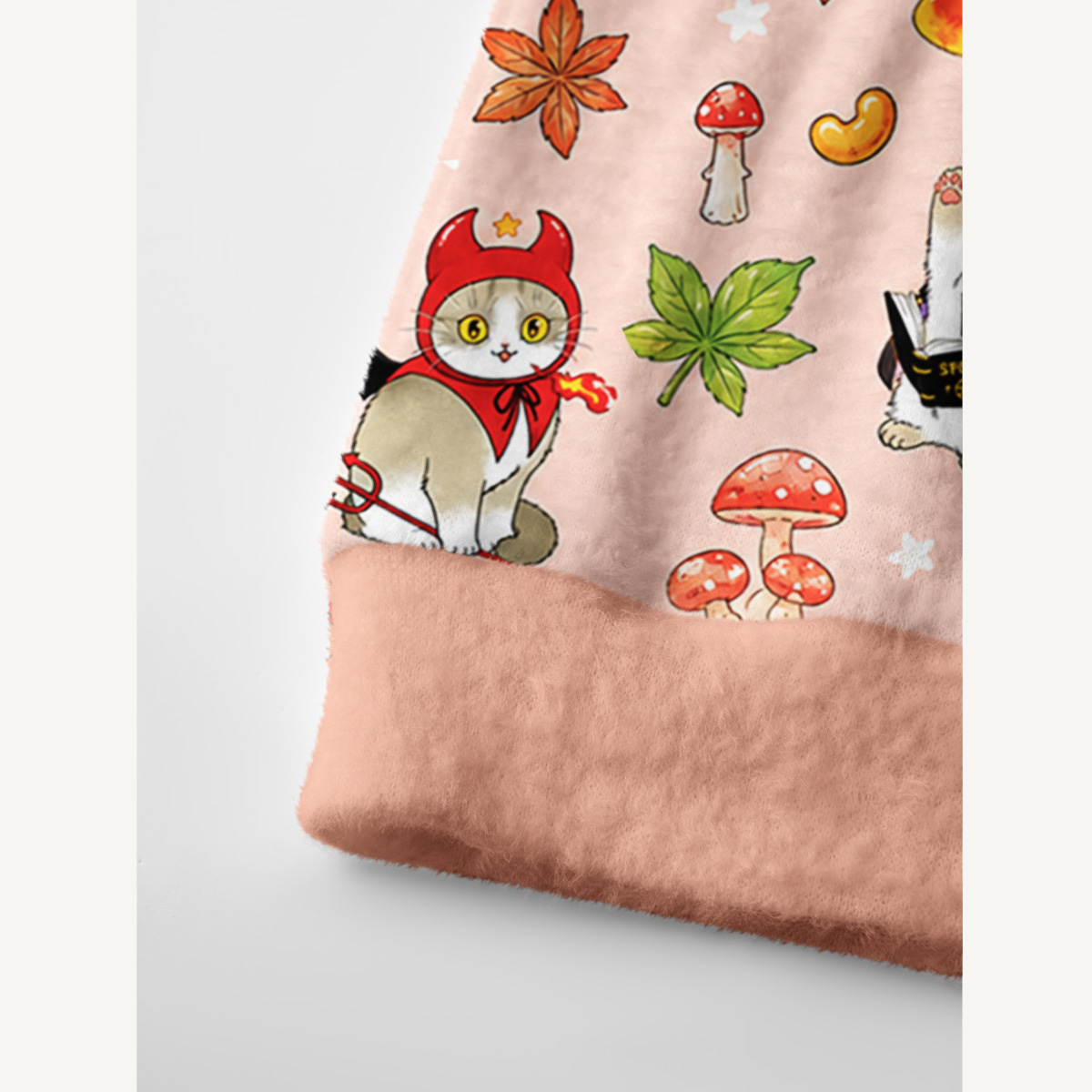 Autumn Forest Critter Halloween Print Ugly Cardigan Sweaters