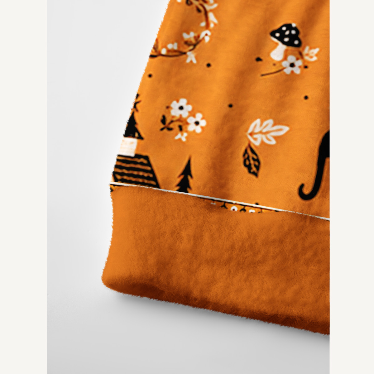 Moonlit Halloween Village Story Print Ugly Cardigan Sweaters