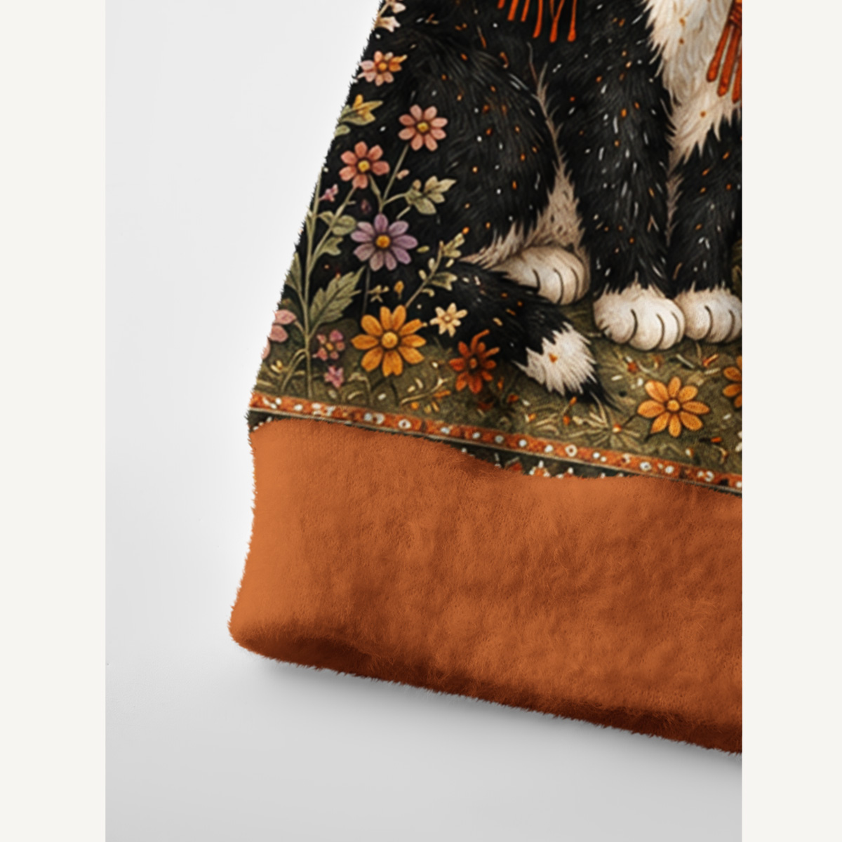 Autumn Pumpkin Field Black Cat Print Ugly Cardigan Sweaters