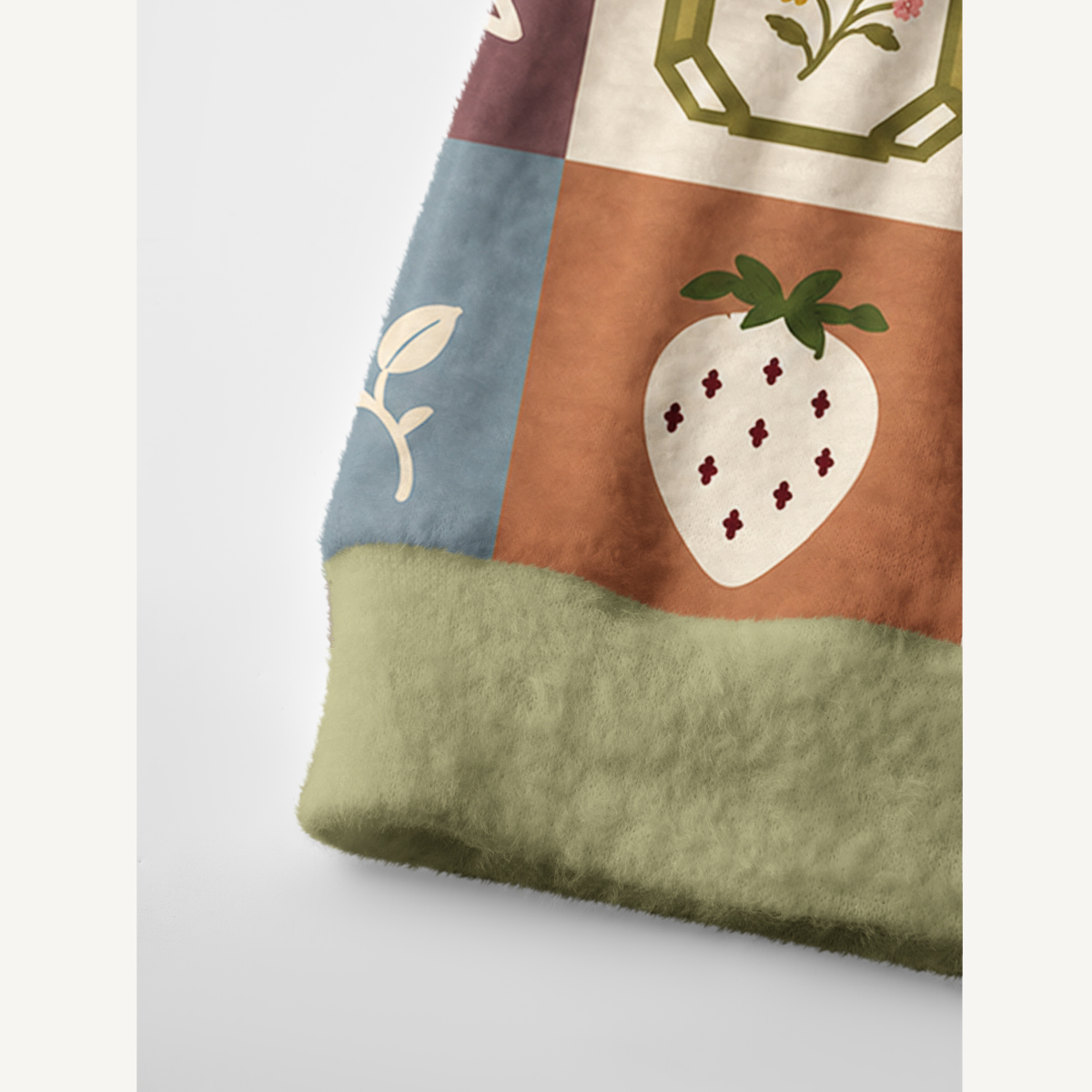 Cottage Friends Patchwork Print Ugly Cardigan Sweaters