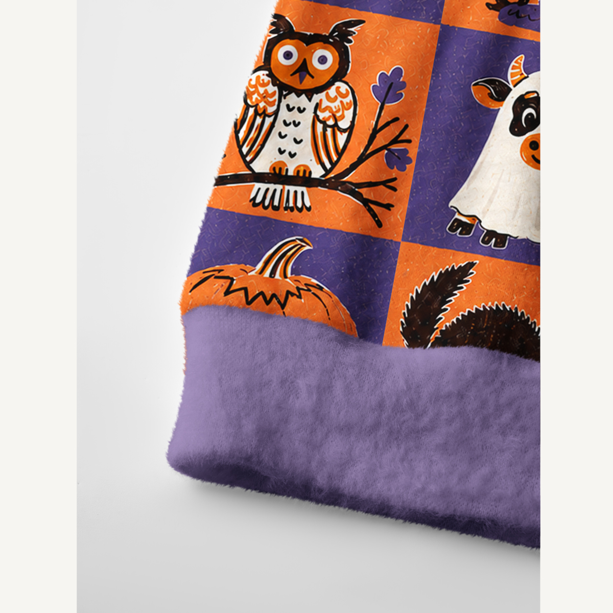 Vintage Halloween Patchwork Print Ugly Cardigan Sweaters
