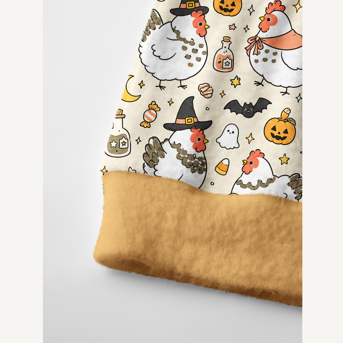 Hen House Haunts Print Ugly Cardigan Sweaters