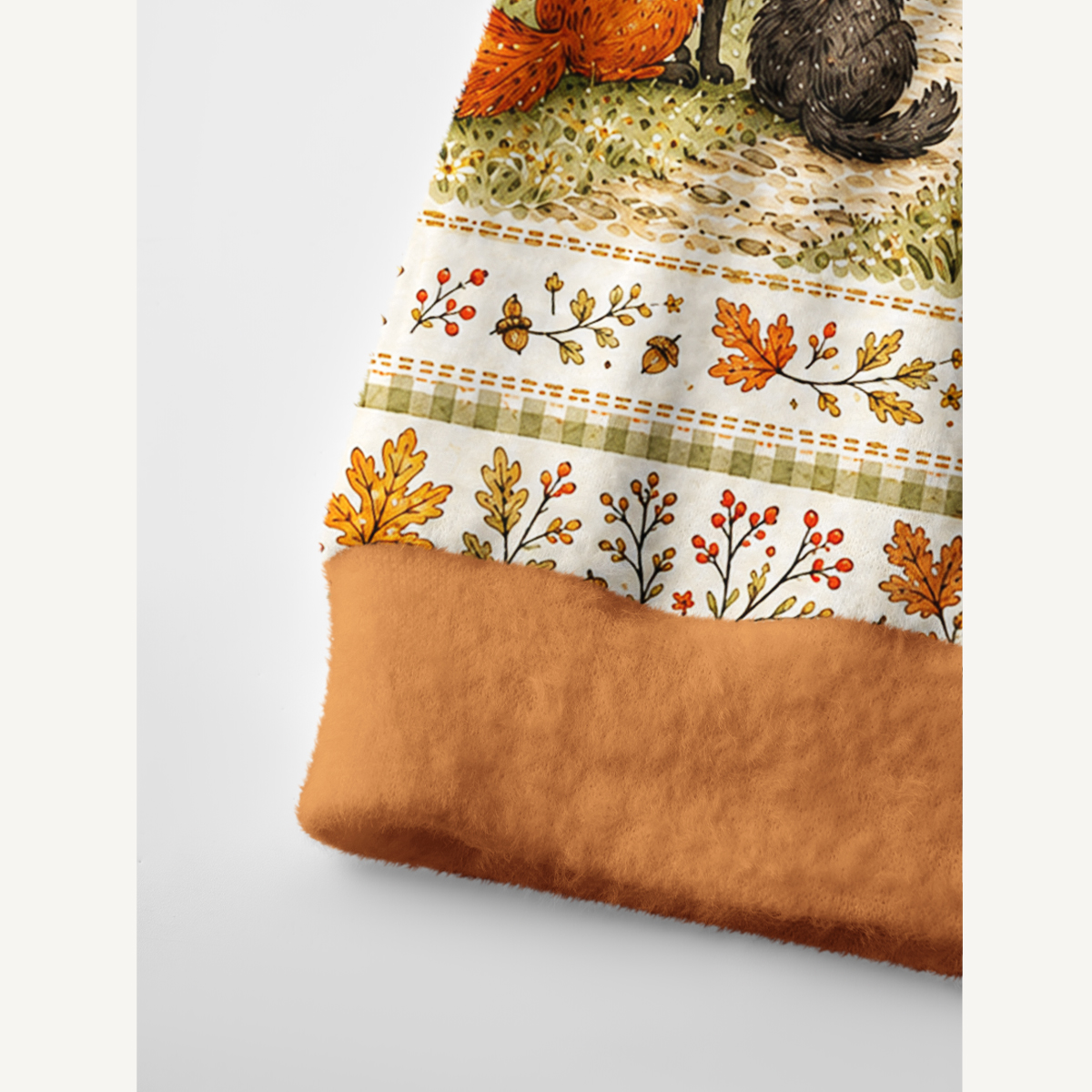 Autumn Cottage Farm Print Ugly Cardigan Sweaters