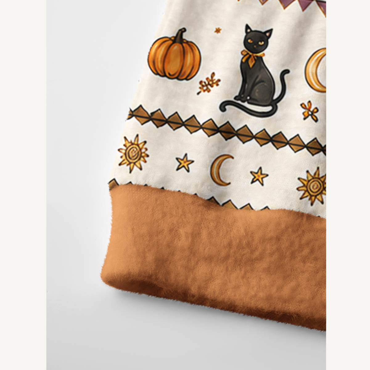 Witchy Highland Cow Harvest Print Ugly Cardigan Sweaters