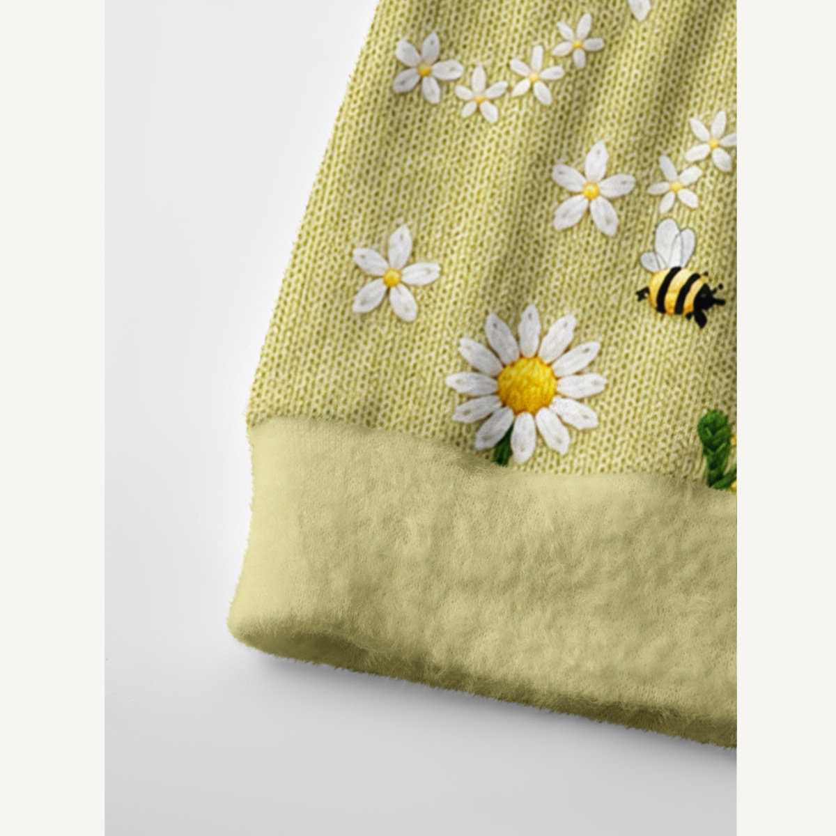 Valley Cottage Daisy & Bees Print Ugly Cardigan Sweaters