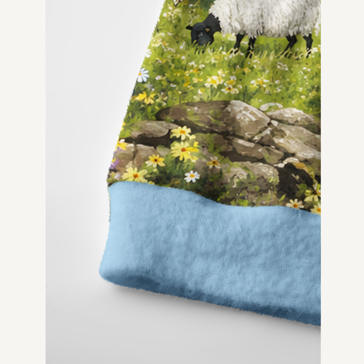 Pasture Sheep Sky Print Ugly Cardigan Sweaters