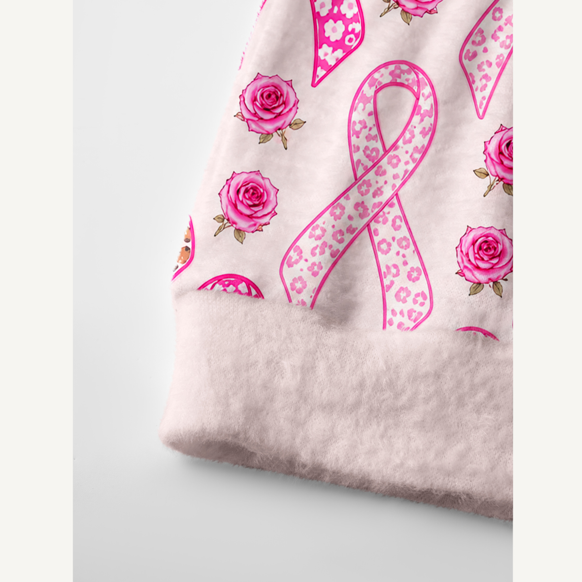 Breast Cancer Pink Ribbon Floral Ugly Cardigan Sweaters