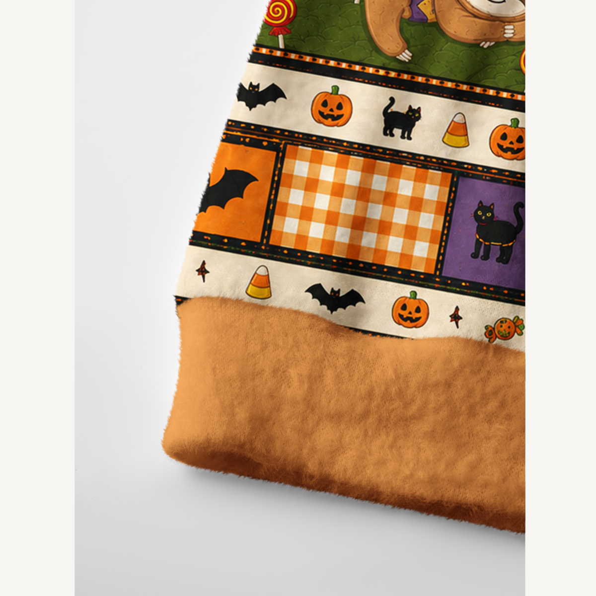 Spooky Sloth Patchwork Print Ugly Cardigan Sweaters
