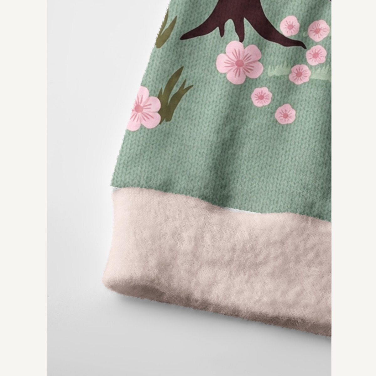 Blossom Pasture Cow & Windmill Print Ugly Cardigan Sweaters