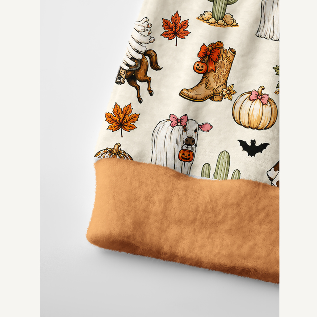 Spooky Western Print Ugly Cardigan Sweaters