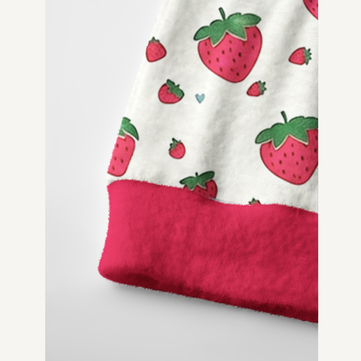 Strawberry Teddy Print Ugly Cardigan Sweaters