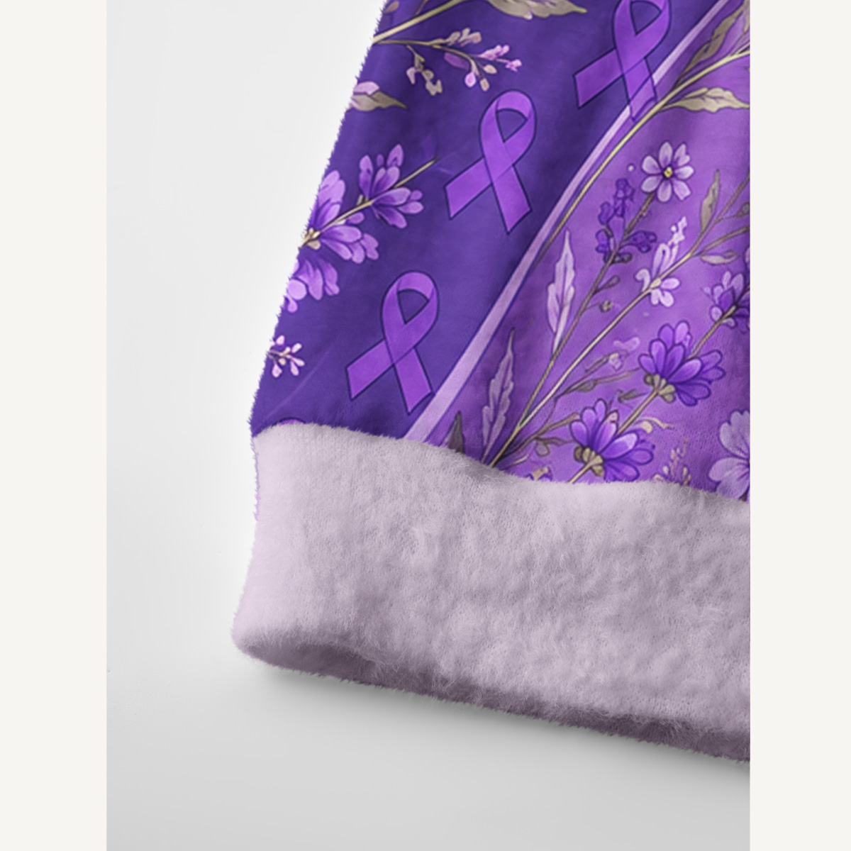 Lavender Floral Stream Print Ugly Cardigan Sweaters