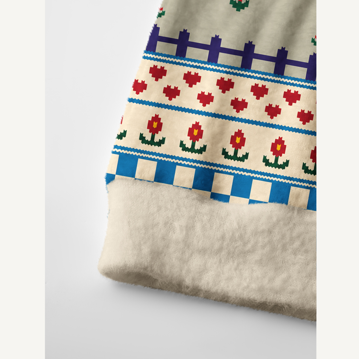 Bluebell Duck Patchwork Print Ugly Cardigan Sweaters