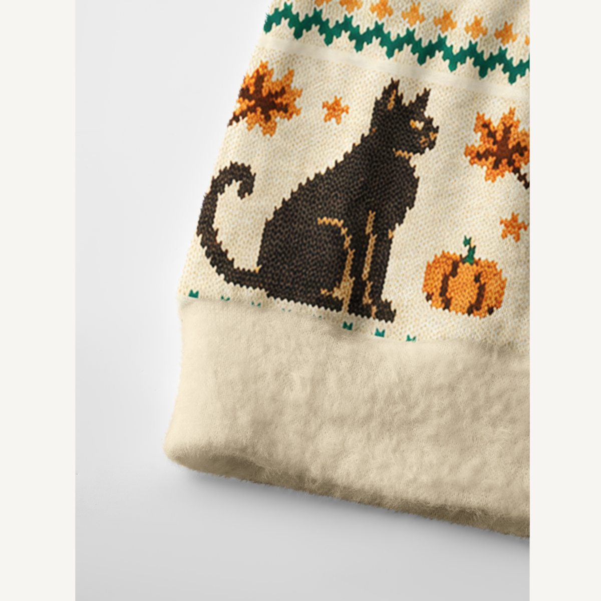 Halloween Cat Pumpkin Bat Ugly Cardigan Sweaters