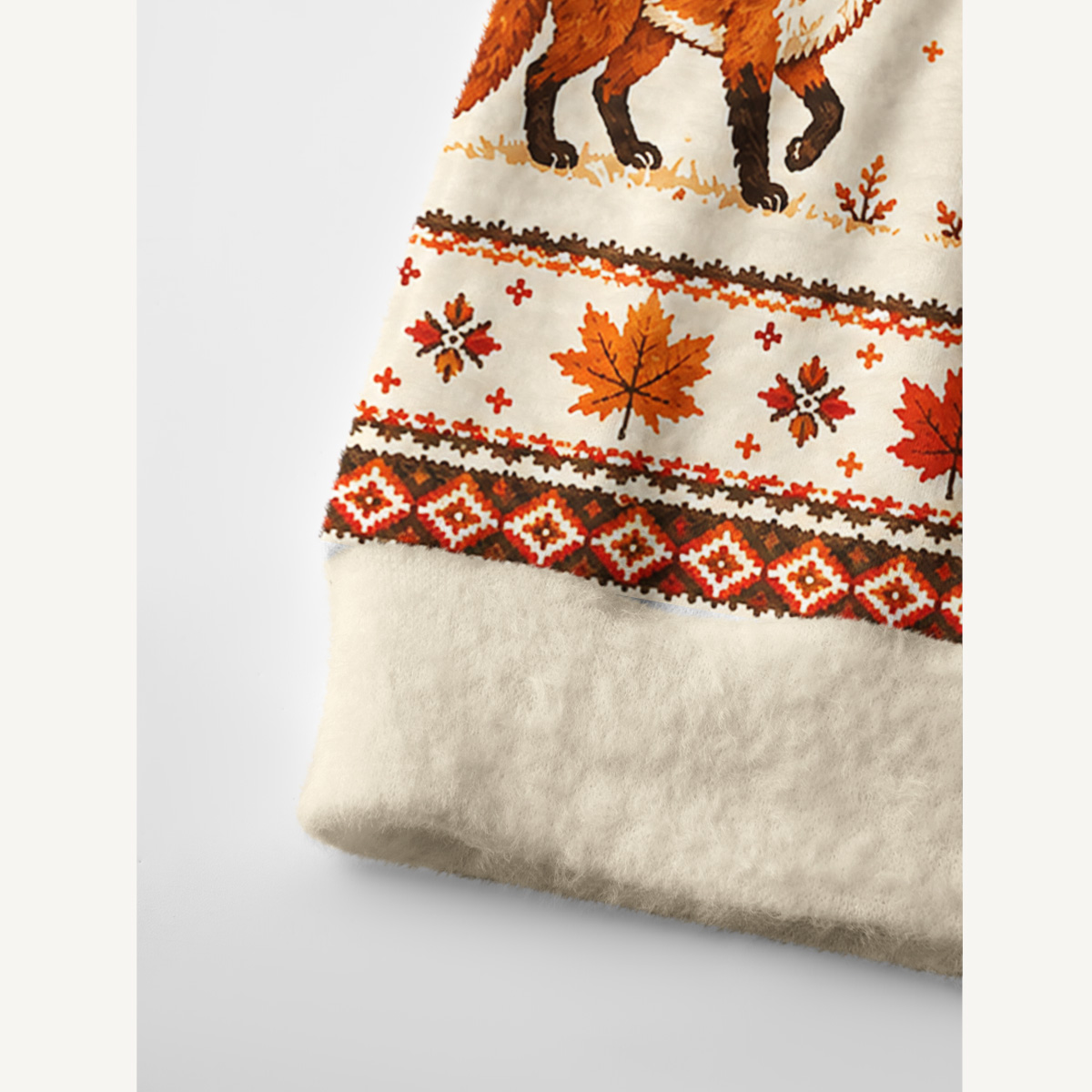 Autumn Forest Fox Print Ugly Cardigan Sweaters