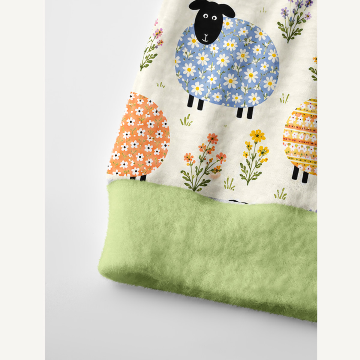 Pastel Meadow Flock Print Ugly Cardigan Sweaters