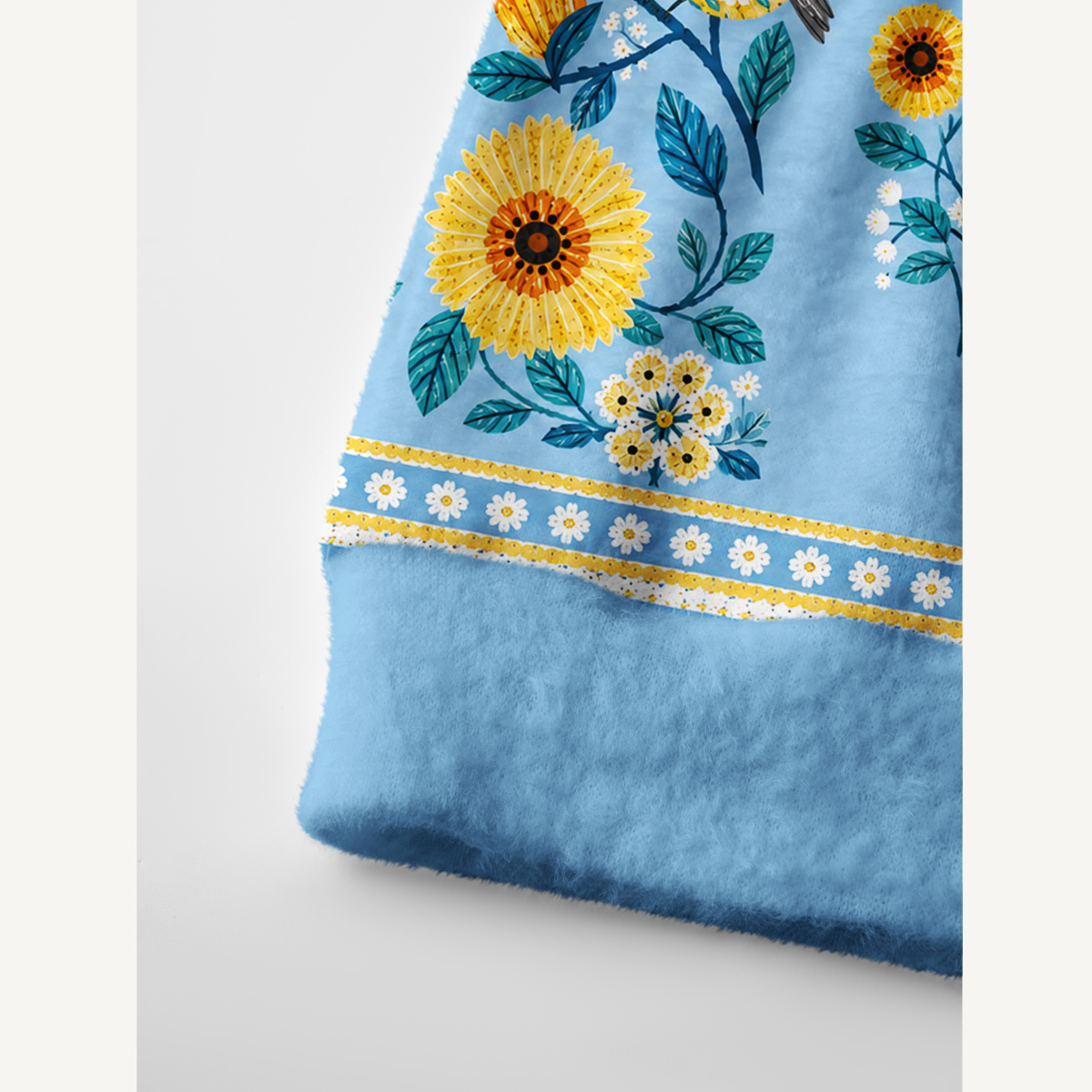 Bluebird Bloom Print Ugly Cardigan Sweaters