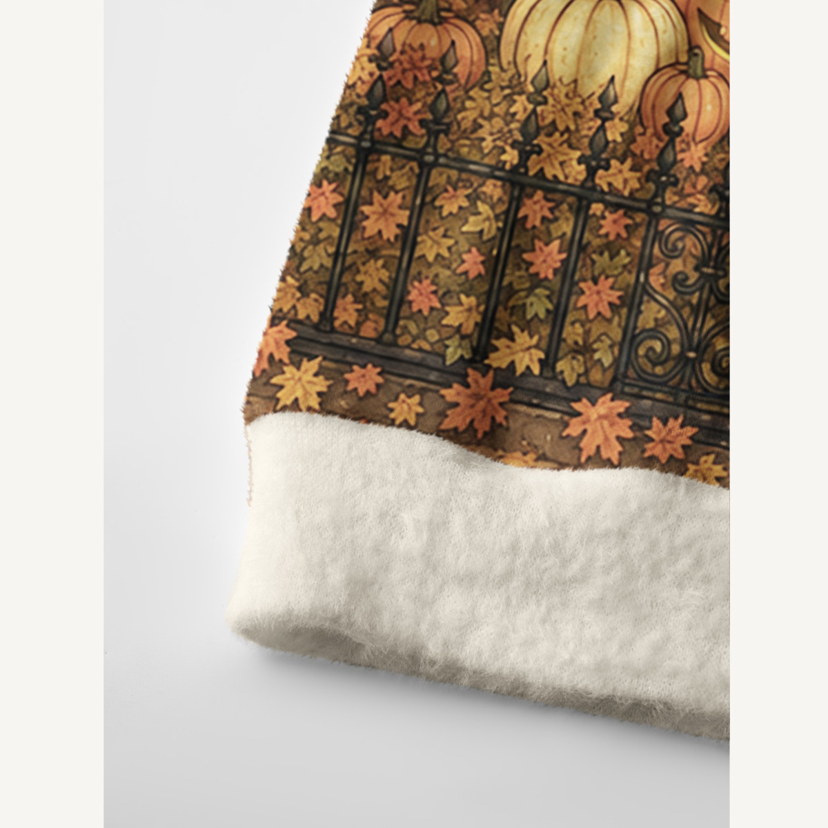 Golden Autumn Porch Light Print Ugly Cardigan Sweaters