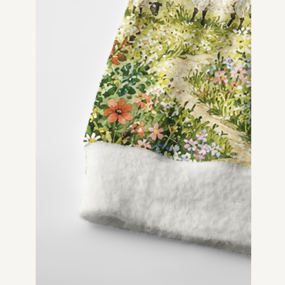 Sunny Pond Cottage Meadow Print Ugly Cardigan Sweaters