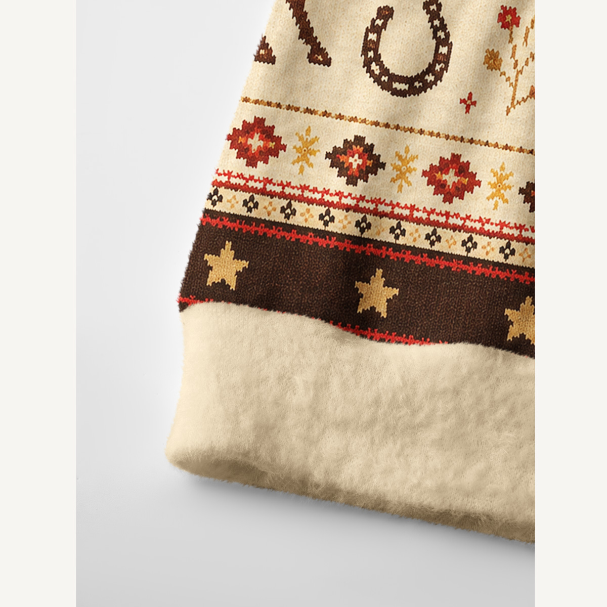 Galloping Horseshoe Meadow Print Ugly Cardigan Sweaters