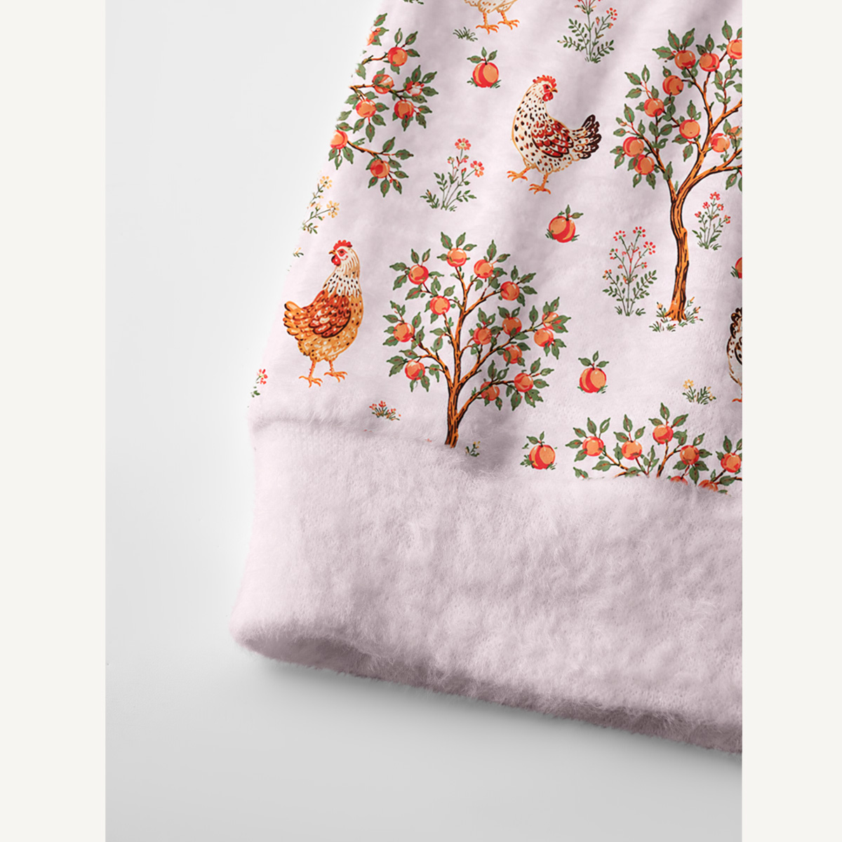 Orchard Hen Garden Print Ugly Cardigan Sweaters
